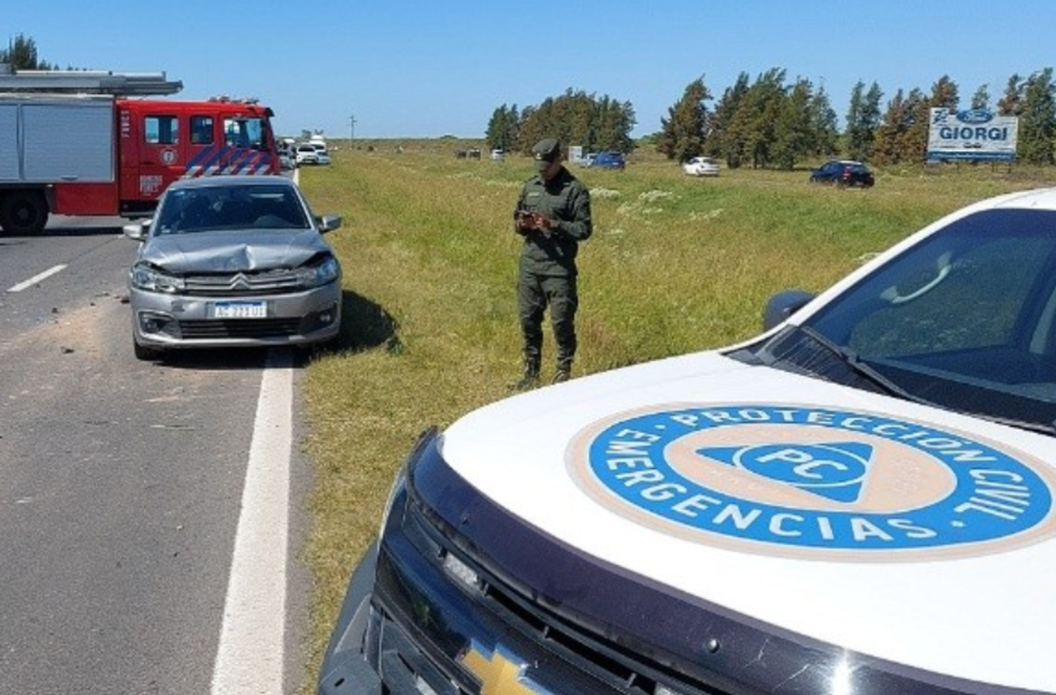 Choque múltiple en la autopista Rosario-Córdoba: tres heridos
