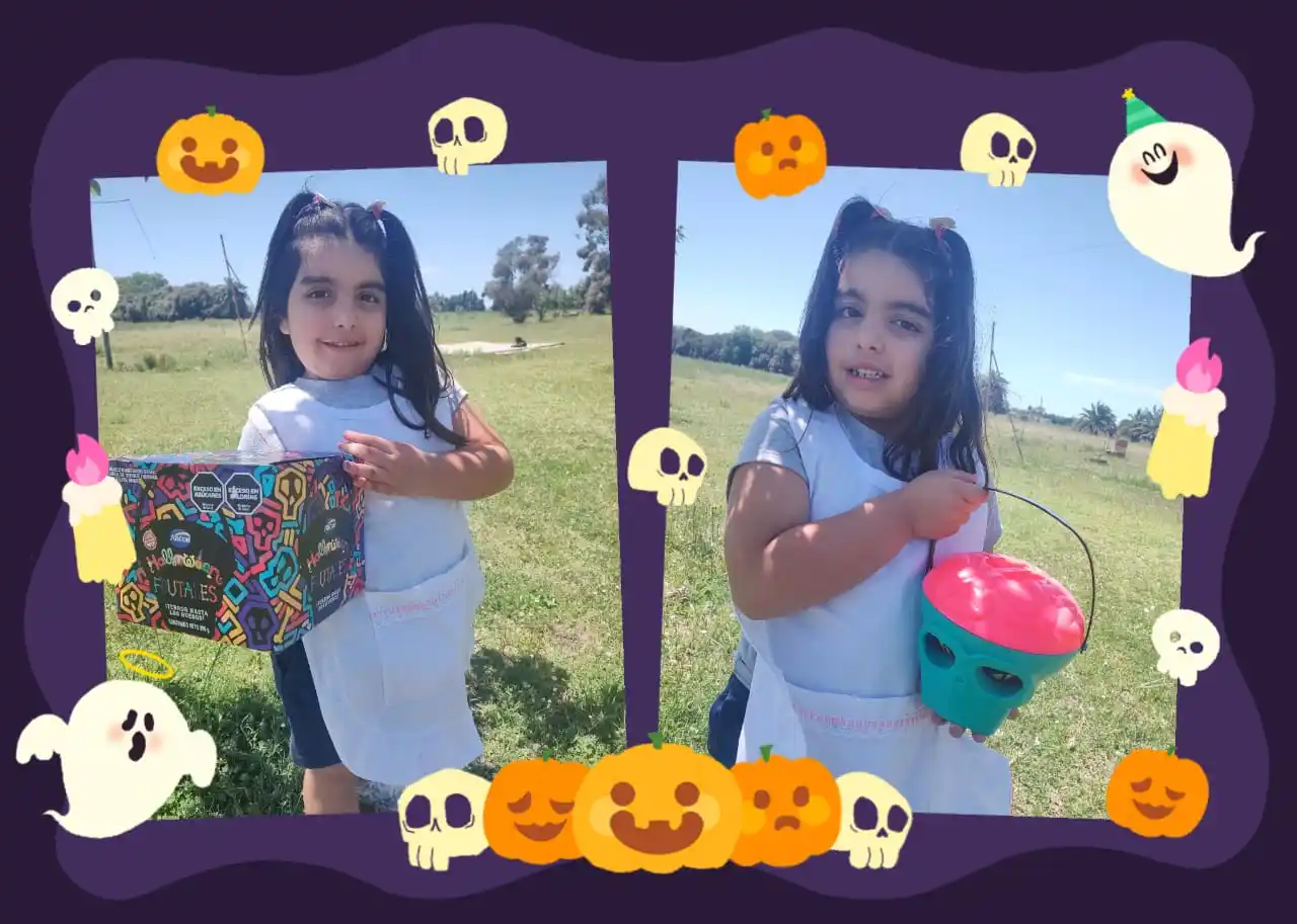 ¡Micaela retiró su premio de Halloween!