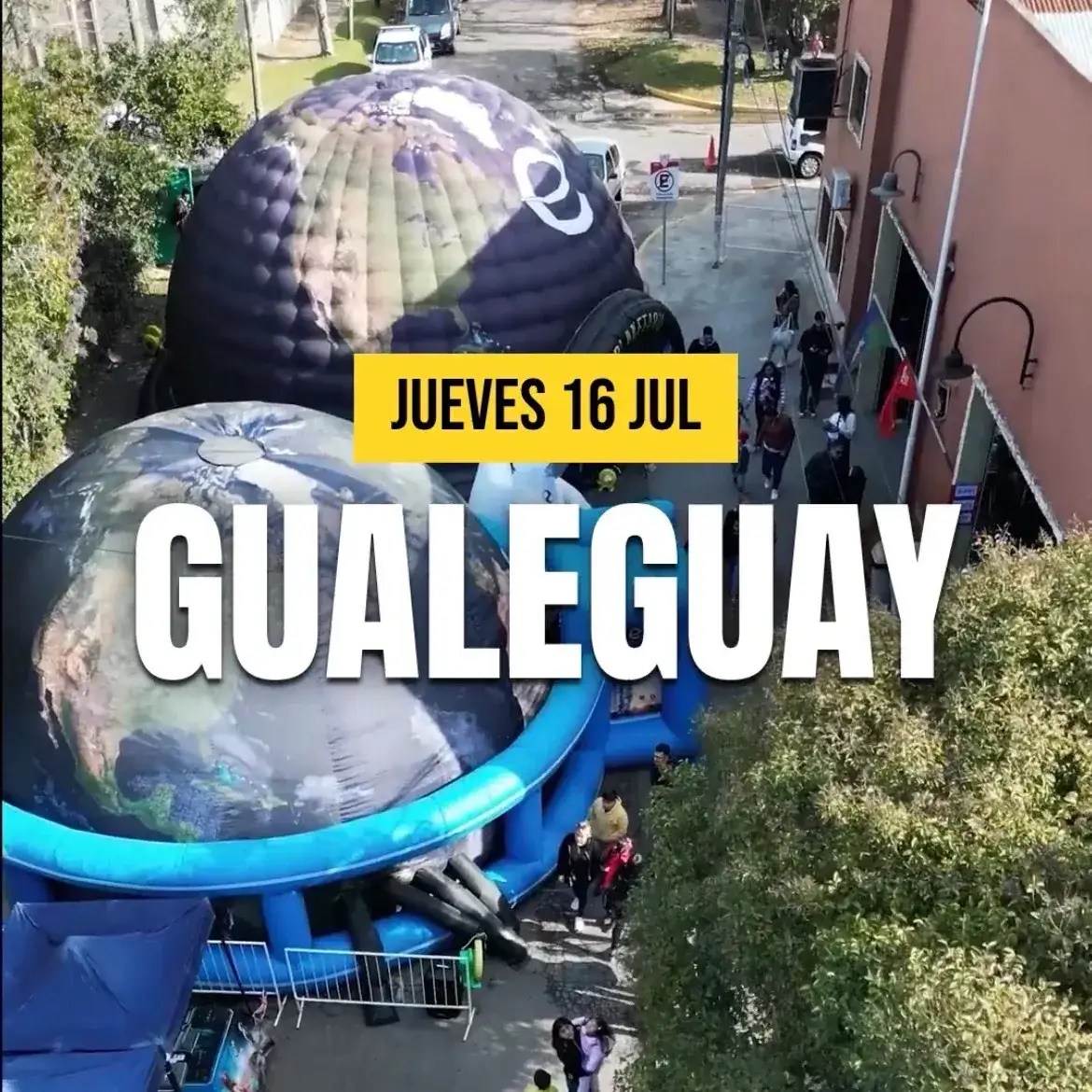 El Planetario Móvil llega a Gualeguay con una experiencia de proyección 360° para disfrutar en la Costanera