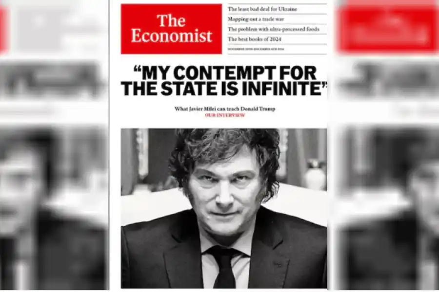 Milei en la tapa de The Economist en un repaso del primer año de gobierno