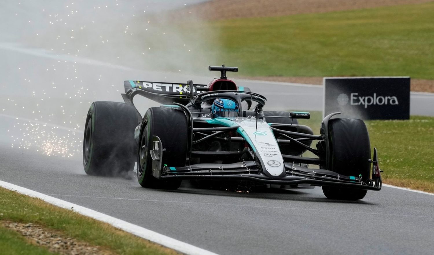 George Russell logró el mejor tiempo en Silverstone