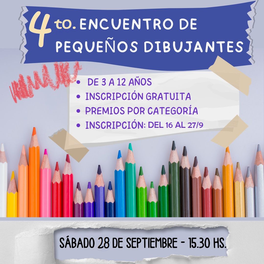 Se realizará el 4.º encuentro de pequeños dibujantes
