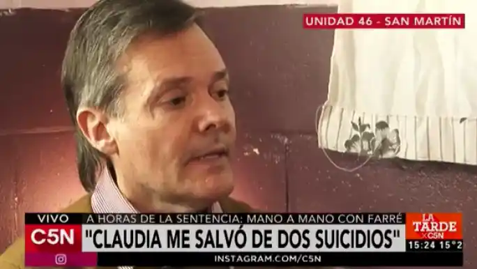 Habló el femicida Farré: “Yo también me considero víctima”
