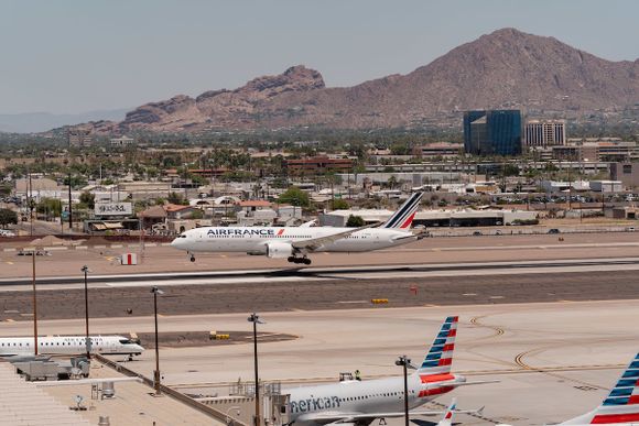 Air France lands at Phoenix Sky Harbor Airport