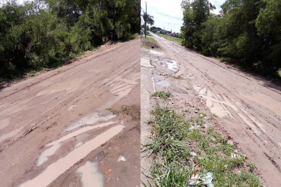 Calle Dr. Rojas: Cada vez que llueve, es imposible salir de las casas
