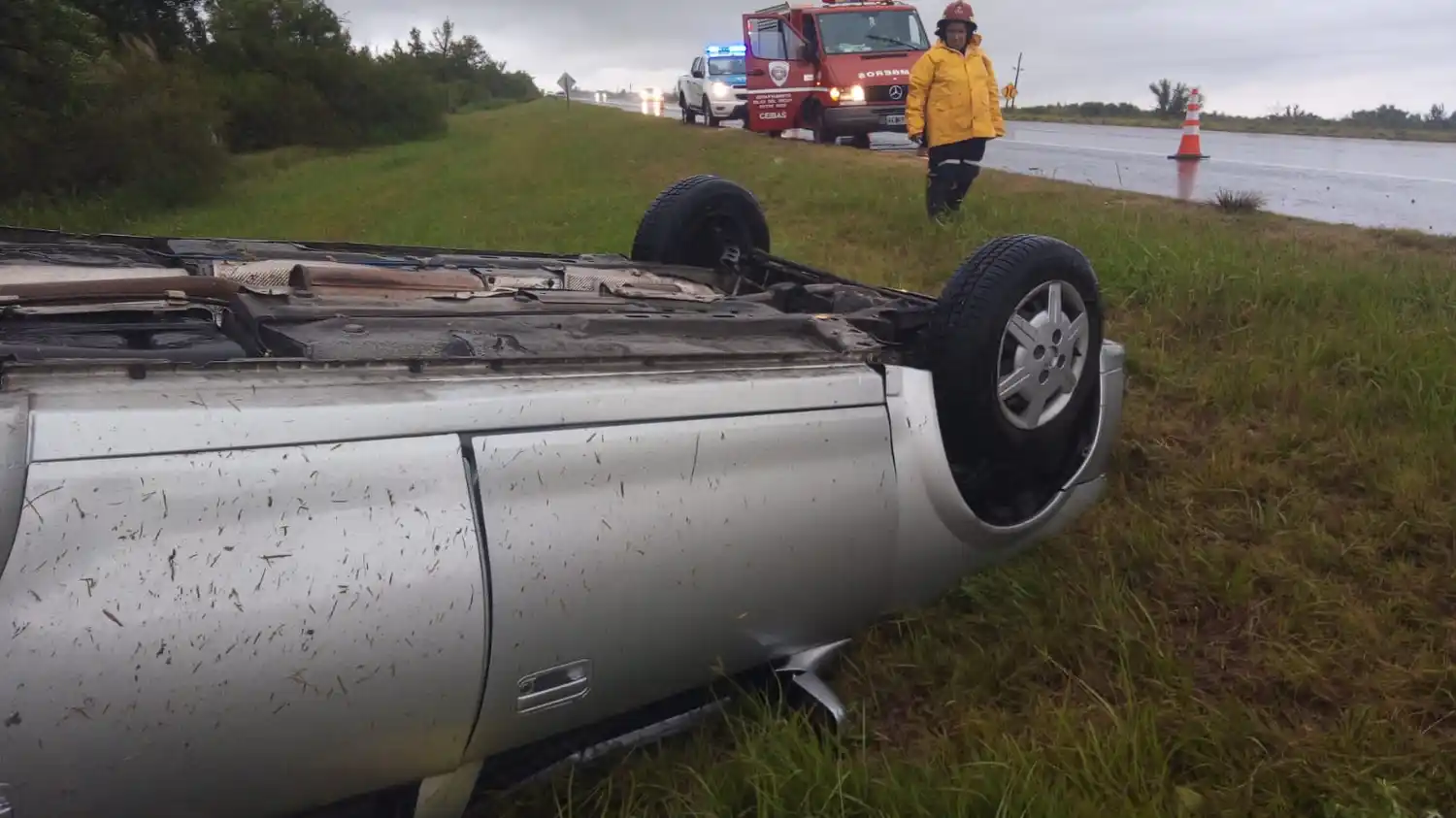 Bomberos de Ceibas actuaron en tres siniestros en las Rutas 12 y 14