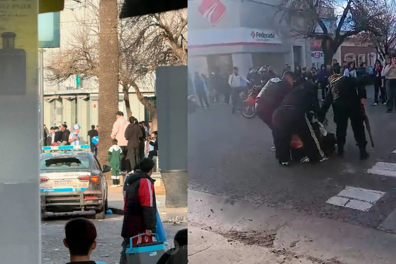 Otra vez.... Las piñas y las peleas empañaron la alegría por el triunfo de Argentina en Rafaela
