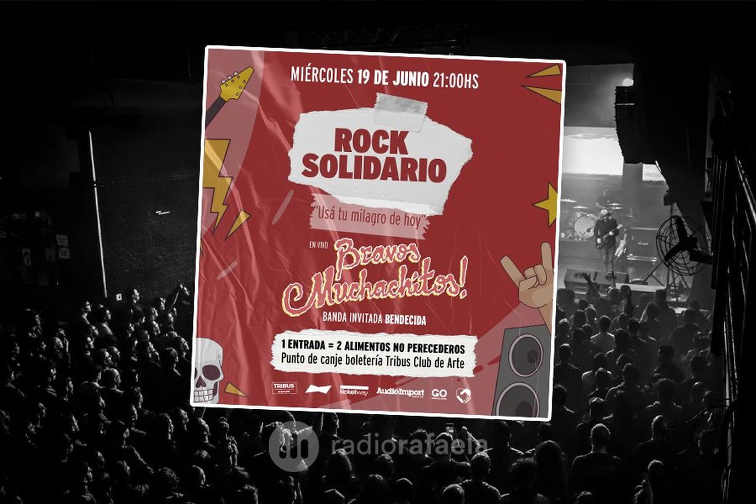 El Rock Solidario se suma a la agenda semanal de Tribus Club de Arte