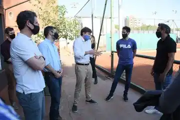 Morón: Ghi supervisó el funcionamiento de los protocolos sanitarios para el regreso del Tenis en el distrito