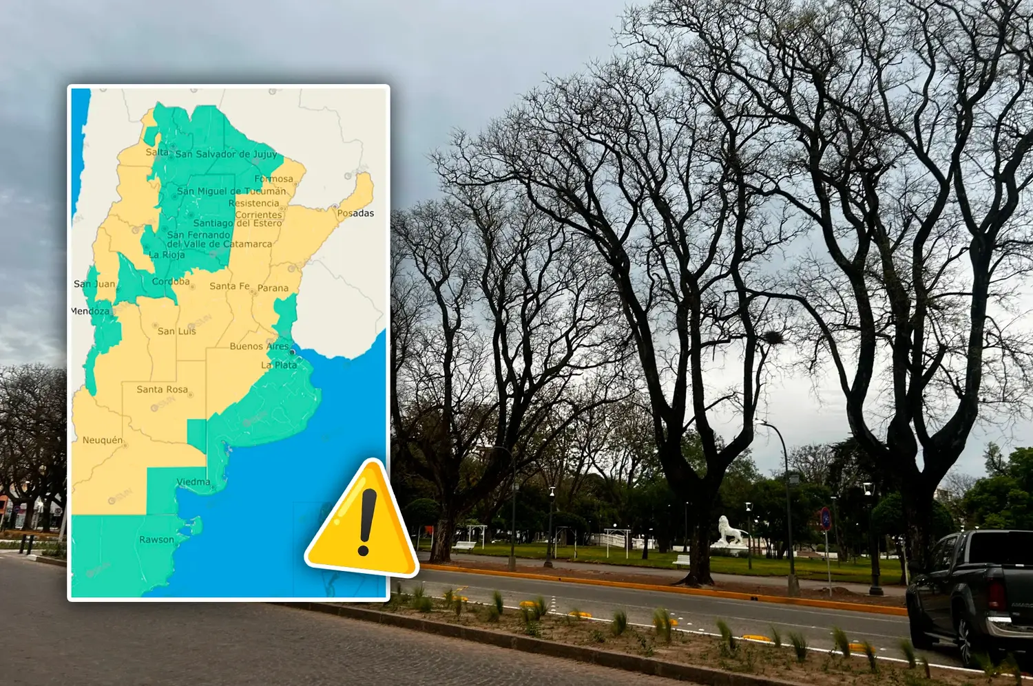 Miércoles nublado y agradable, aunque anticipan un alerta amarillo por tormentas con lluvias intensas y ráfagas