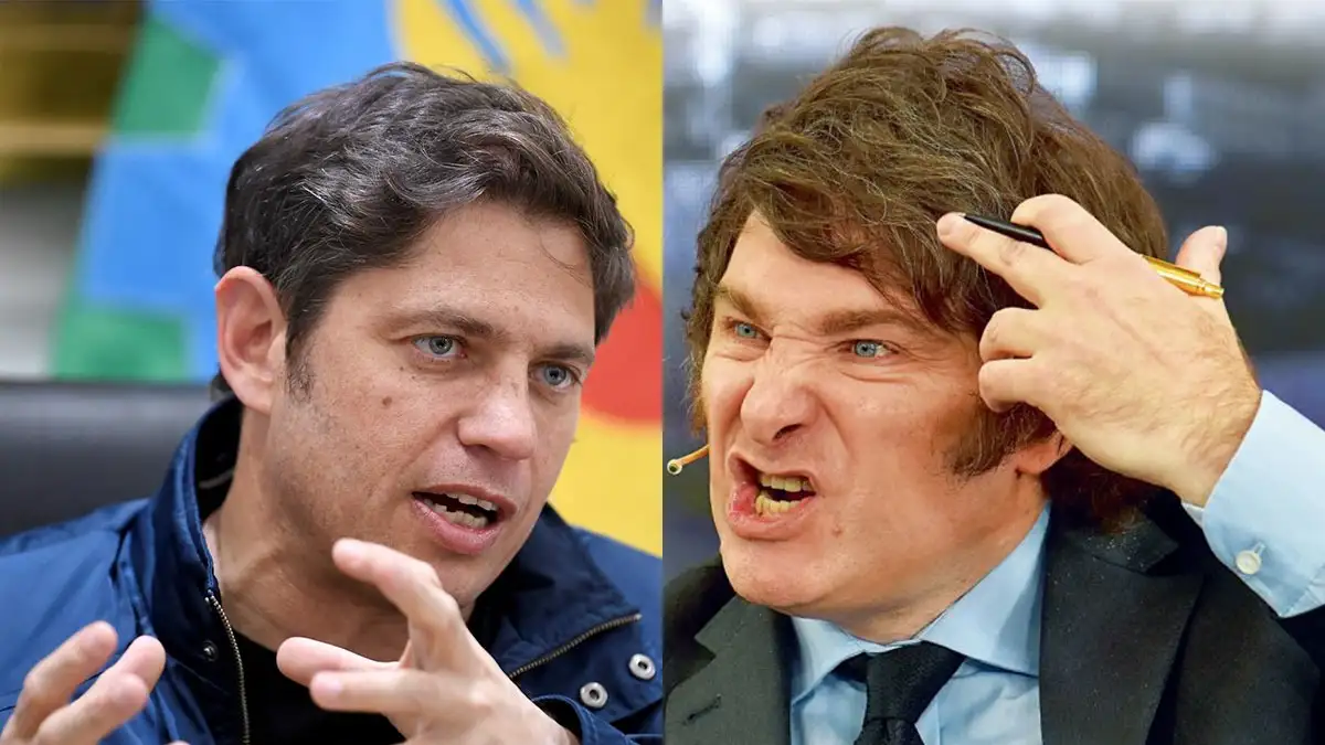 Axel Kicillof y Javier Milei