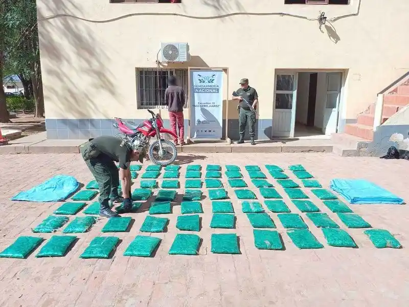 Gendarmería secuestró 70 kilos de hojas
de coca durante una patrulla motorizada