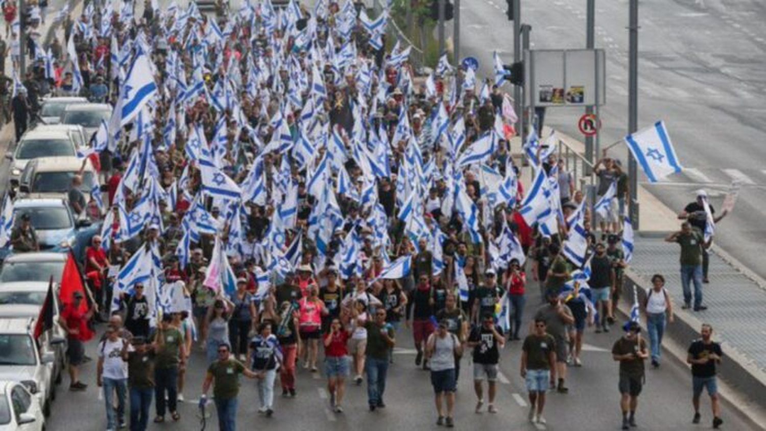 Las manifestaciones de ayer en Israel fueron masivas.