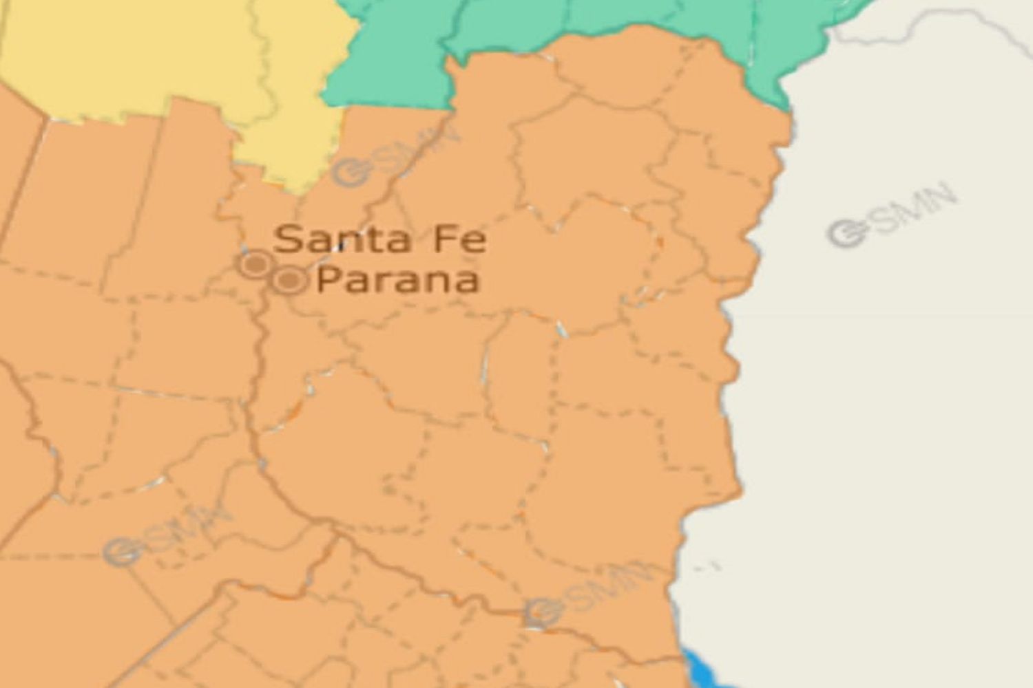 Alerta naranja por tormentas fuertes con lluvias intensas y ocasional caída de granizo