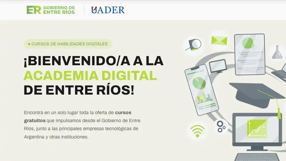 Entre Ríos lanzó Academia Digital, una plataforma con toda la oferta de formación tecnológica de la provincia