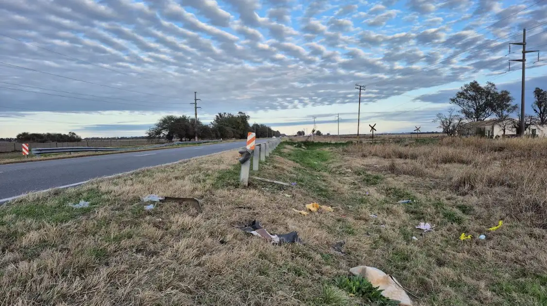 El tramo de la Ruta 19 donde ocurrió la tragedia.