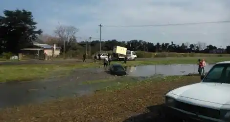 Ruta 9 colapsada