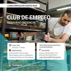 Club de empleo: dictarán un curso en Puerto Ruiz