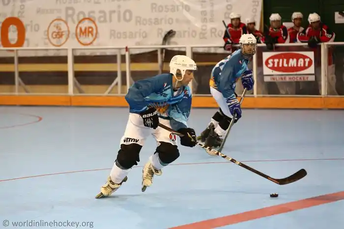 Cristian Guzmán con los colores argentinos en el Mundial de Rosario. 