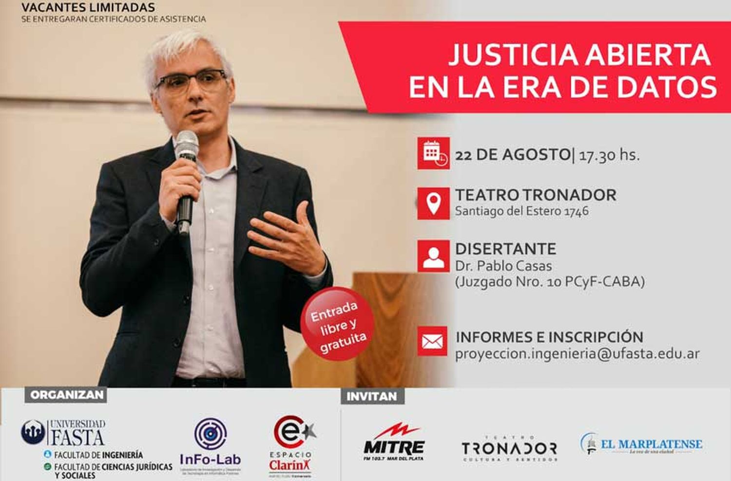 Charla sobre Justicia Abierta en el Teatro Tronador