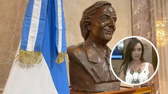 Villarruel sacó un busto de Kirchner del Senado: “No fue senador, no fue vice y yo no soy su viuda”