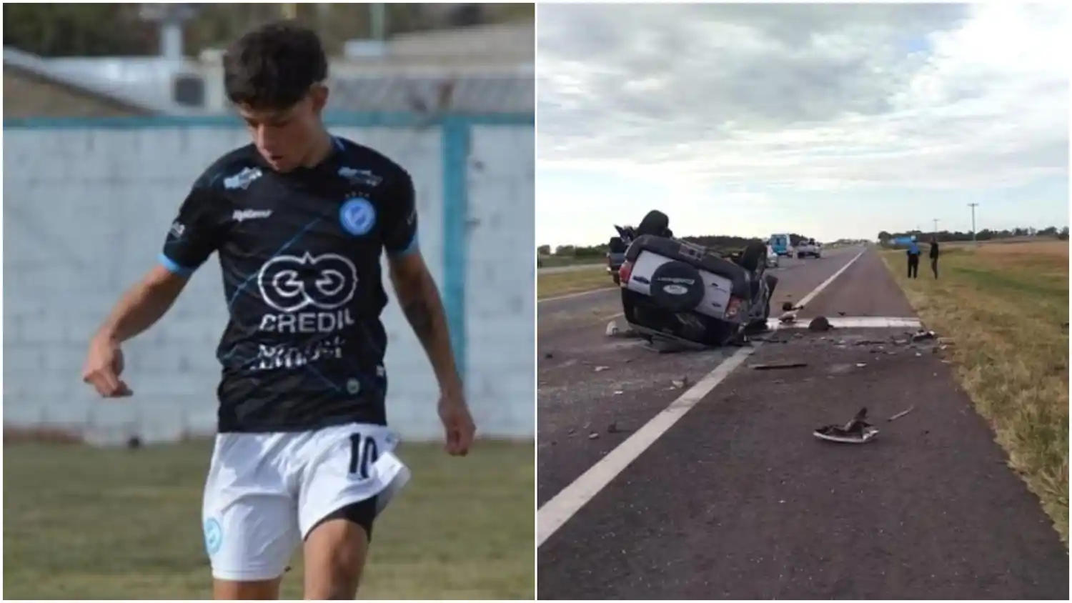Quién era Sebastián Traverso, el futbolista de 20 años de Castelli que murió tras un accidente fatal en Ruta 2