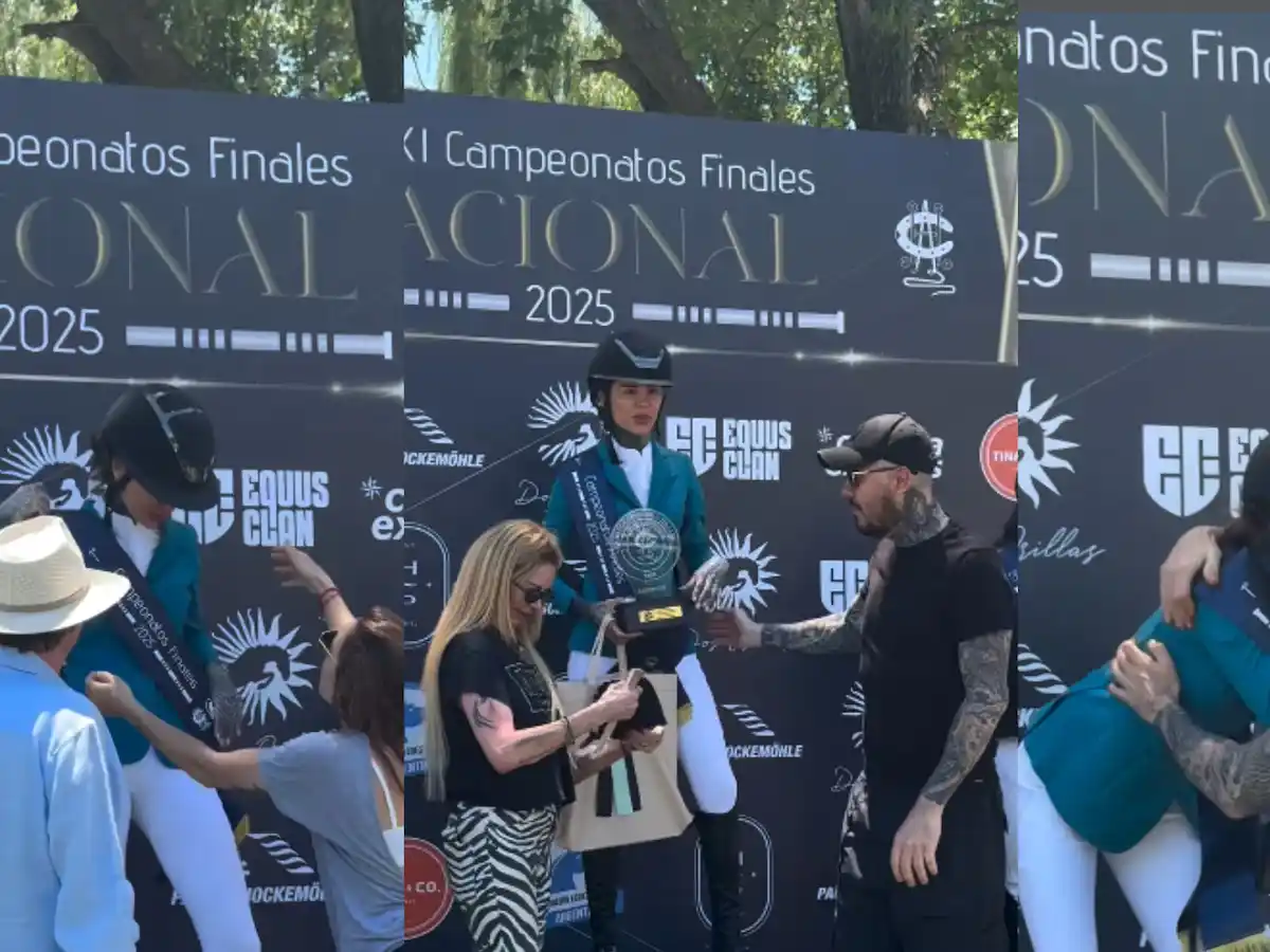 “Campeona nacional, lo lograste mi amor”: Marcelo Tinelli celebró el triunfo de Candelaria en equitación