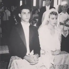 Pilín León el día de su boda con Teodoro Pérez. Foto Instagram