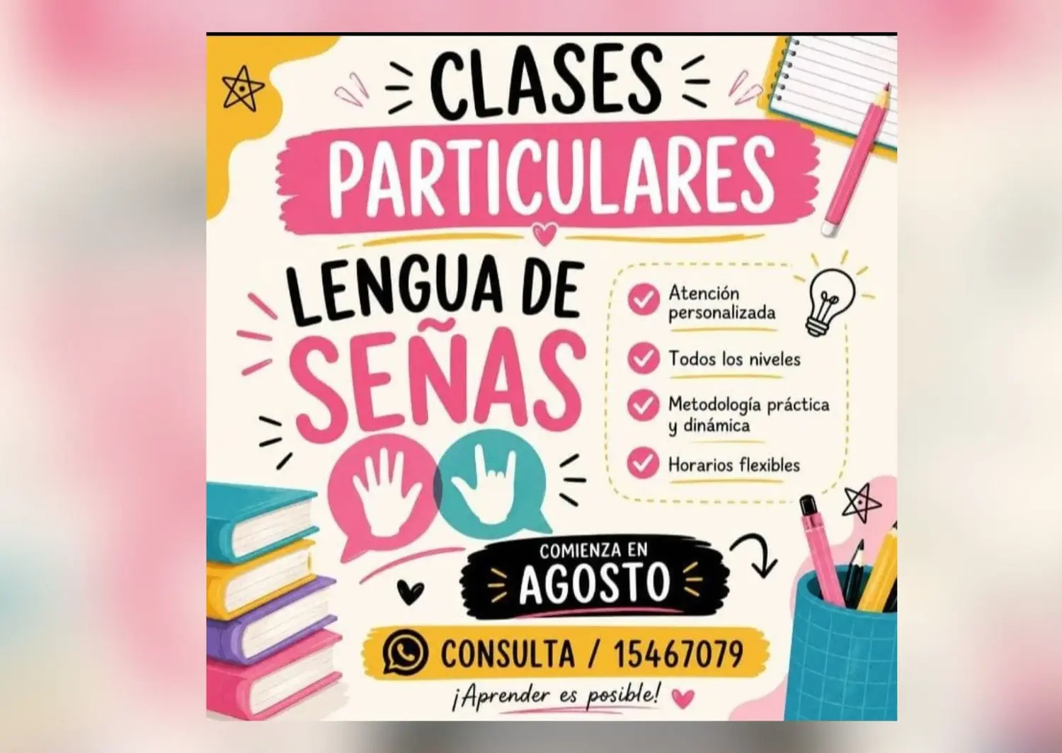 Quedan las últimas vacantes para las clases de lengua de señas