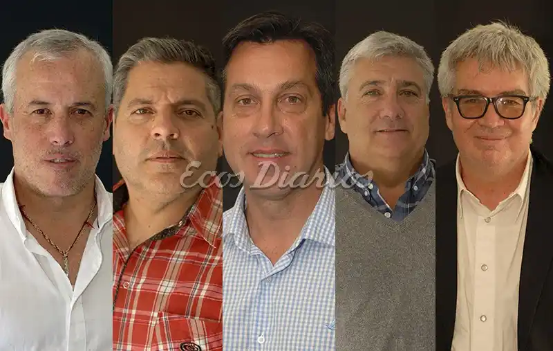 Candidatos. Migueles, Nosek, Rojas, Arabarco y Rivero