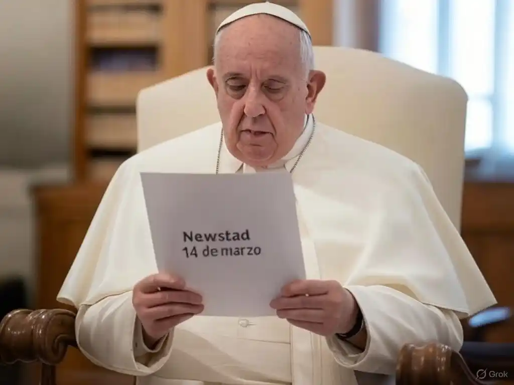 Santoral. Francisco, leyendo el Santoral del 14 de marzo.