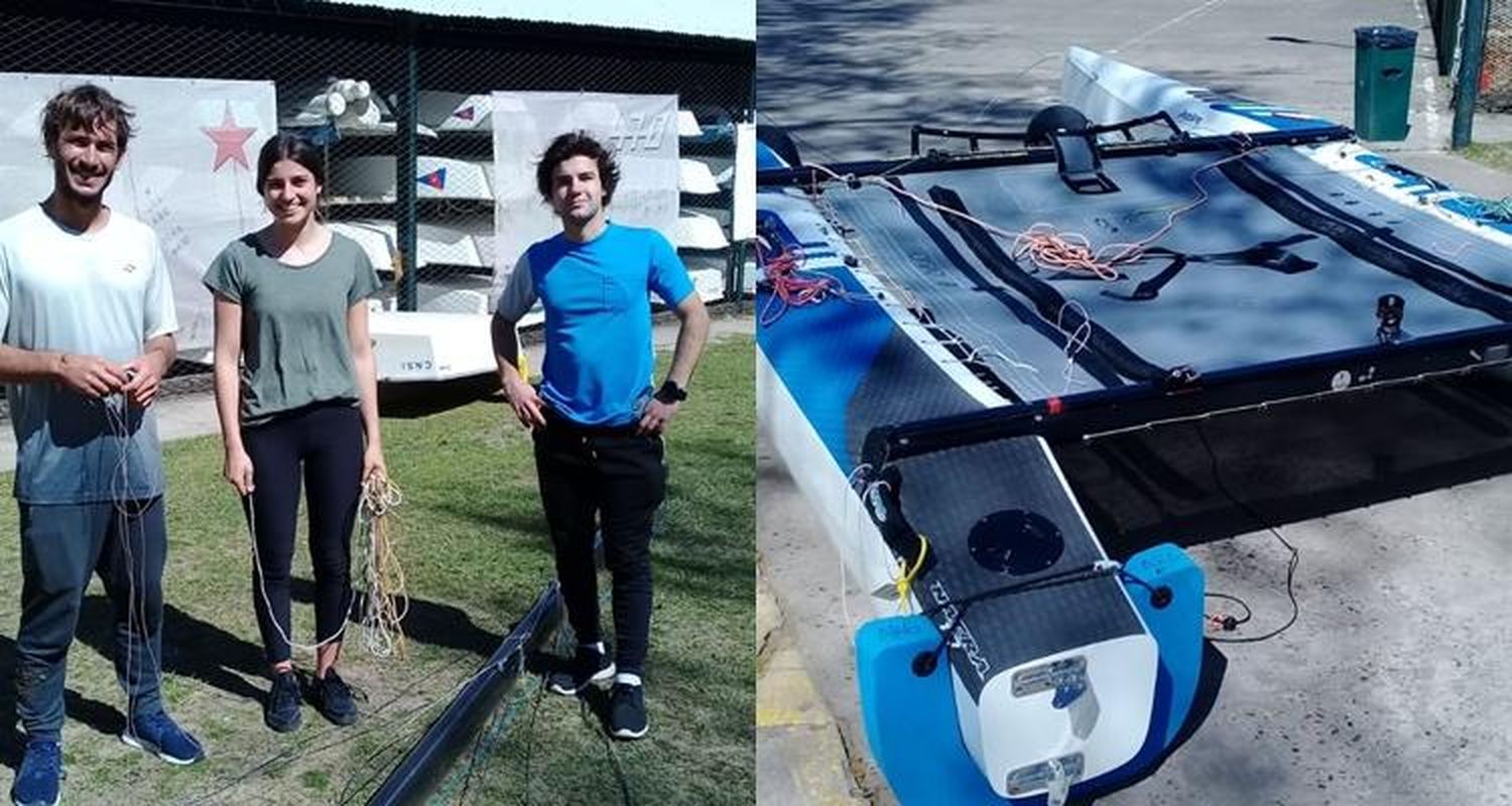 Dante Cittadini ya tiene su barco nacra 17 y entrena con Teresa Romairone