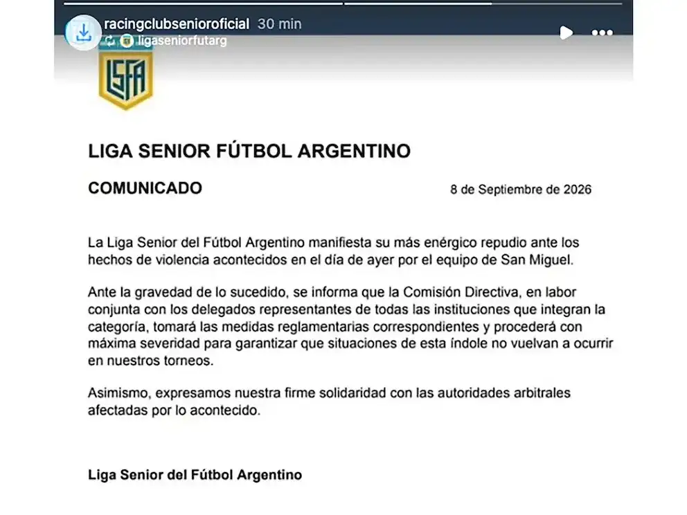 futbol senior agresion