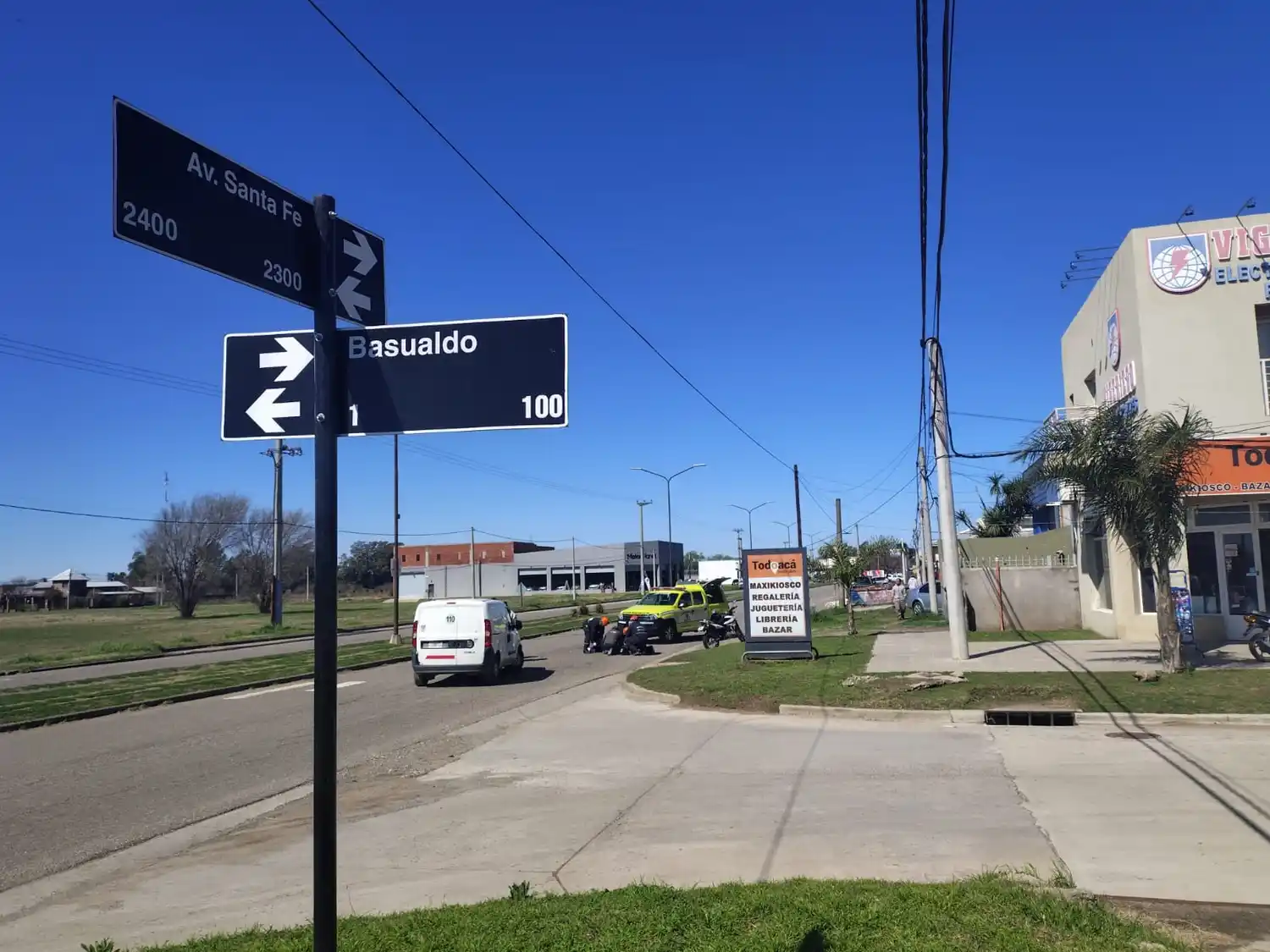 Cruce de calles que fue escenario de la rodada. Foto: BVVT