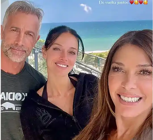 En familia. Ova Sabatini, Oriana y Catherine