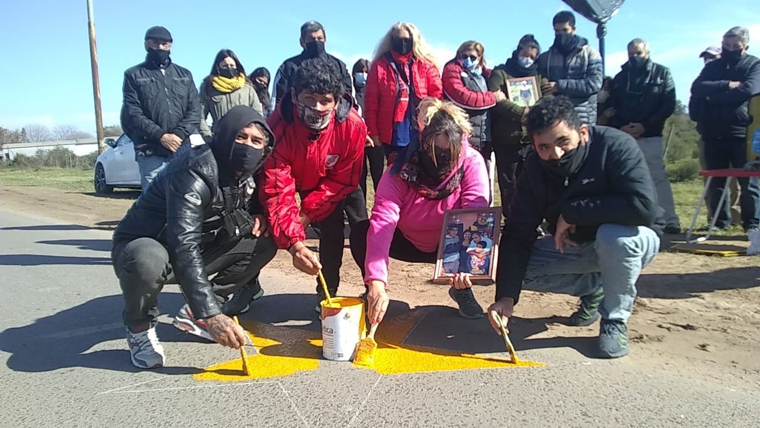 Se pintó la Estrella Amarilla 109 en homenaje a Ángel "Lori" García