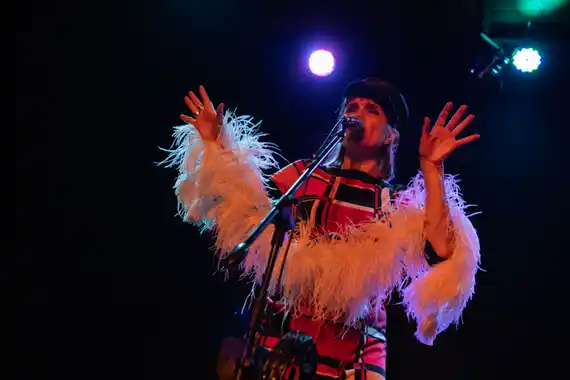Hilda Lizarazu en el salón Danés Tandil
