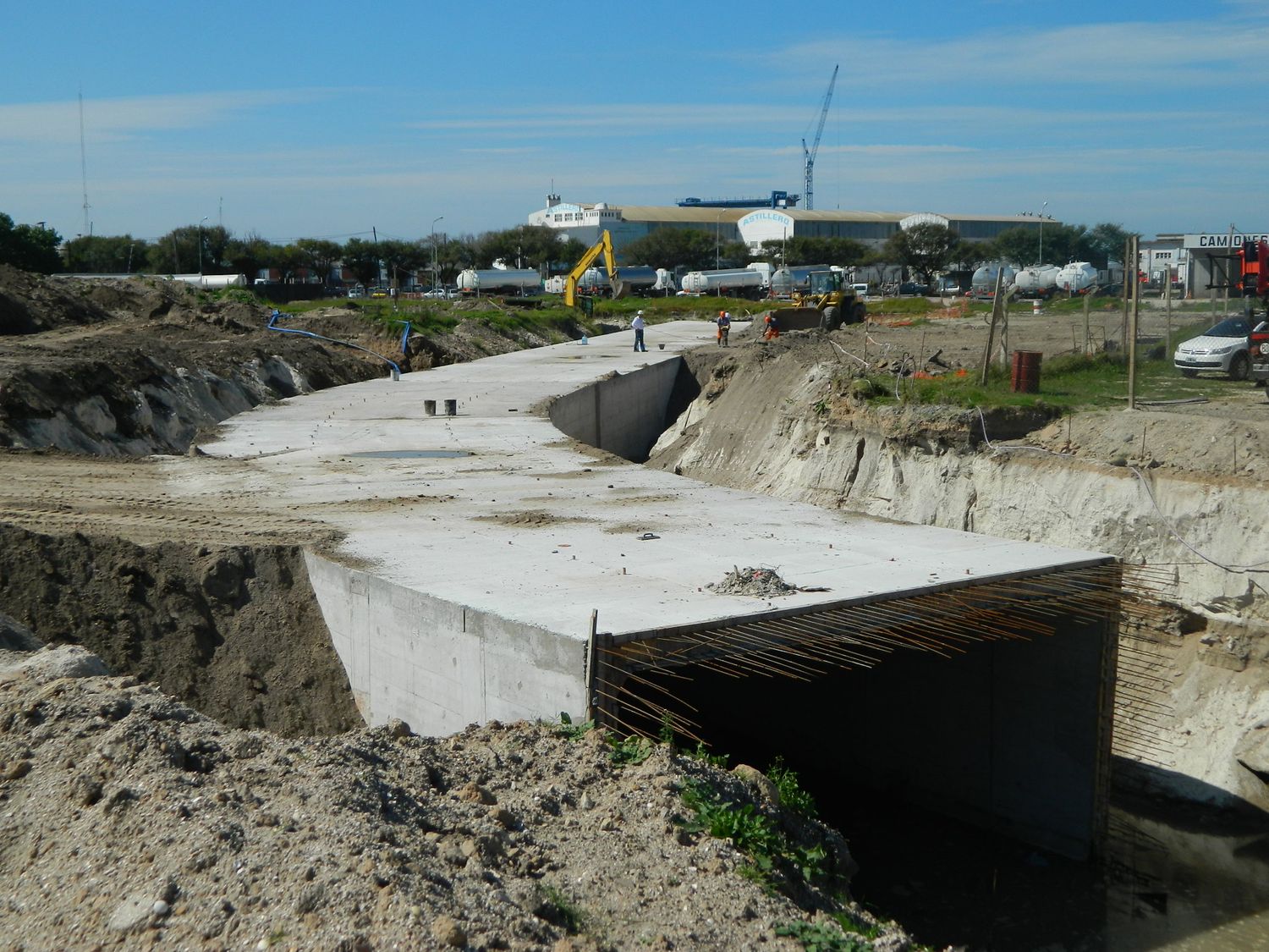 Se reanuda la obra en la desembocadura del Arroyo del Barco