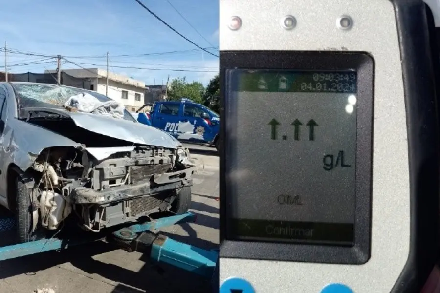 Chocó y cuando le hicieron el test de alcoholemia lo rompió de lo borracho que estaba