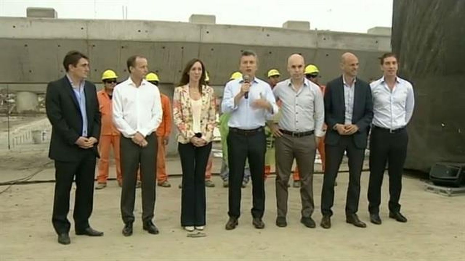 Lomas de Zamora: Macri y Vidal con Insaurralde por el viaducto hasta General Paz