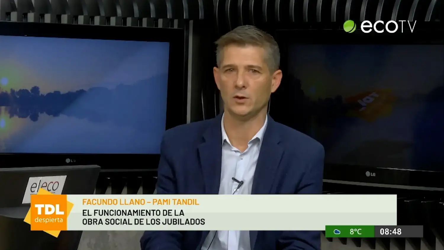 Facundo Llano en Tandil Despierta por la 104.1 Tandil FM y ECO TV.
