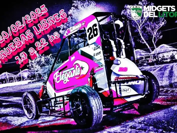 Hoy serán las pruebas libres, gratis para quienes quieran asistir, de 19 a 22.Foto: Facebook Asociación Midgets del Litoral