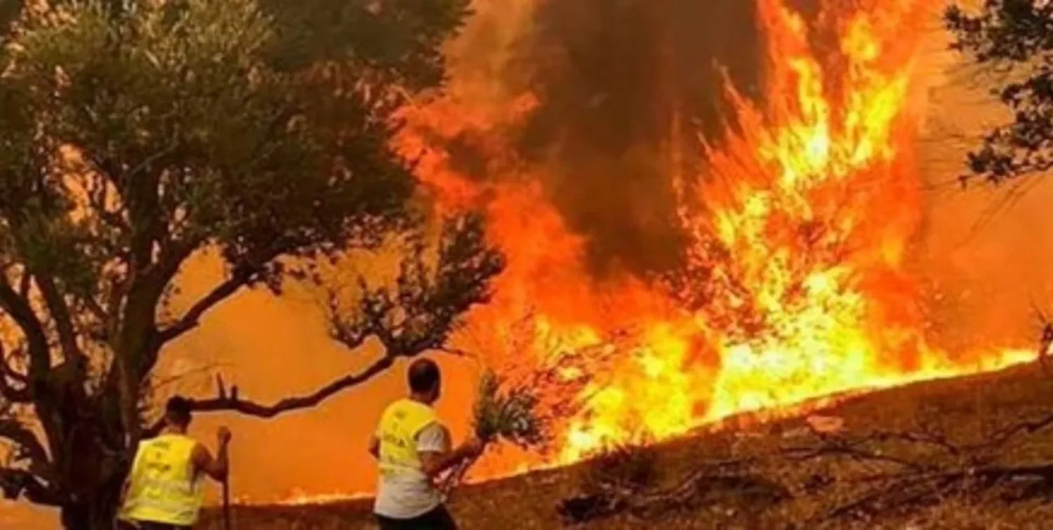 Fuego en el Cerro Uritorco, Córdoba, en julio de 2023. Imagen de archivo.