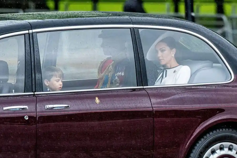 Kate Middleton llegando al Trooping the Colour'