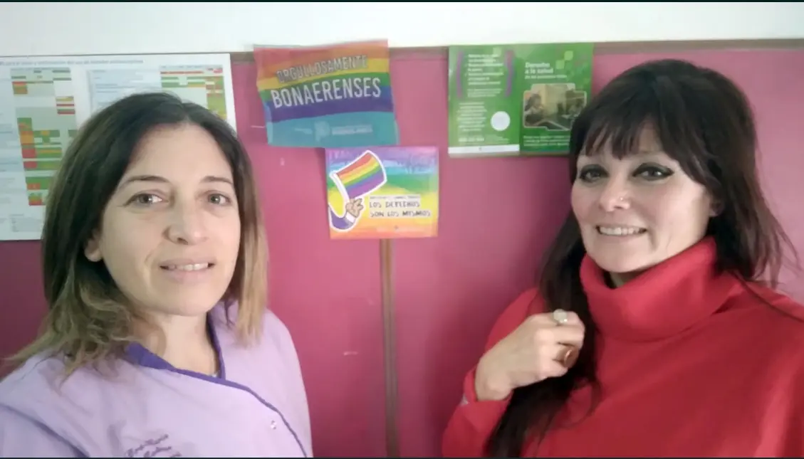 Referentes. La médica Flavia Agüero y la trabajadora social Carolina Velázquez