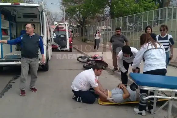 Rafaela: fuerte accidente terminó con un hombre de 50 años con pérdida de conocimiento
