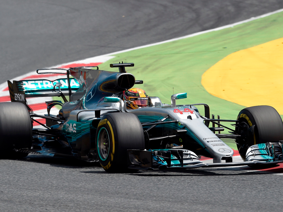 Hamilton celebró en Barcelona