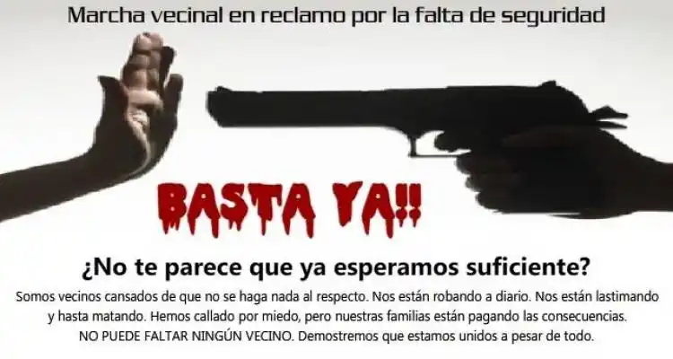 Inseguridad: Autoconvocados invitan a nueva marcha el viernes