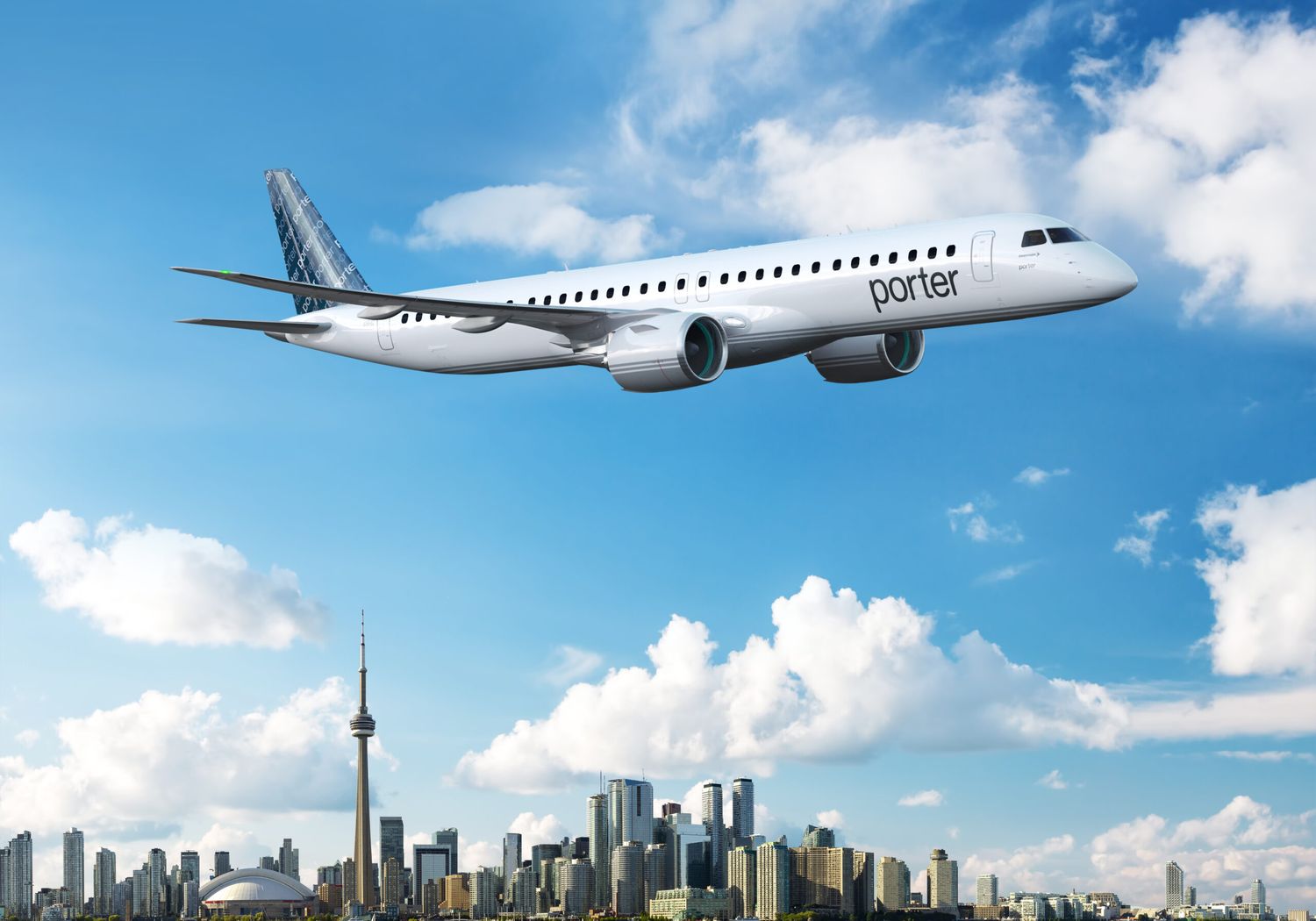 Porter Airlines cierra un importante contrato de mantenimiento y soporte con Embraer