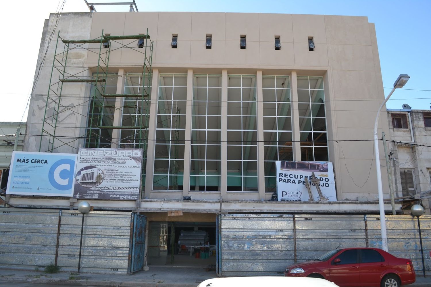 Pehuajó: Nación dio de baja obra en el "Cine Zurro" y la comuna anunció que la terminará con fondos propios